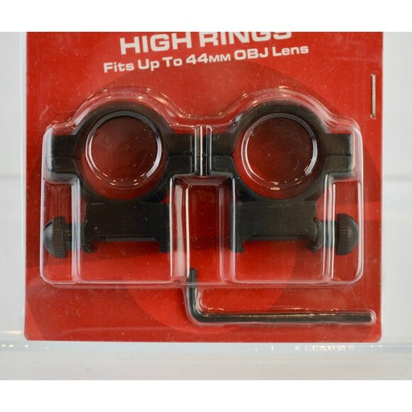 Simmons 49172 1" Matte Black High Scope Rings Fits Weaver Top Mount Bases NEW - Picture 3 of 5